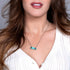 Turquoise | Silver | Gemstone Bar Necklace